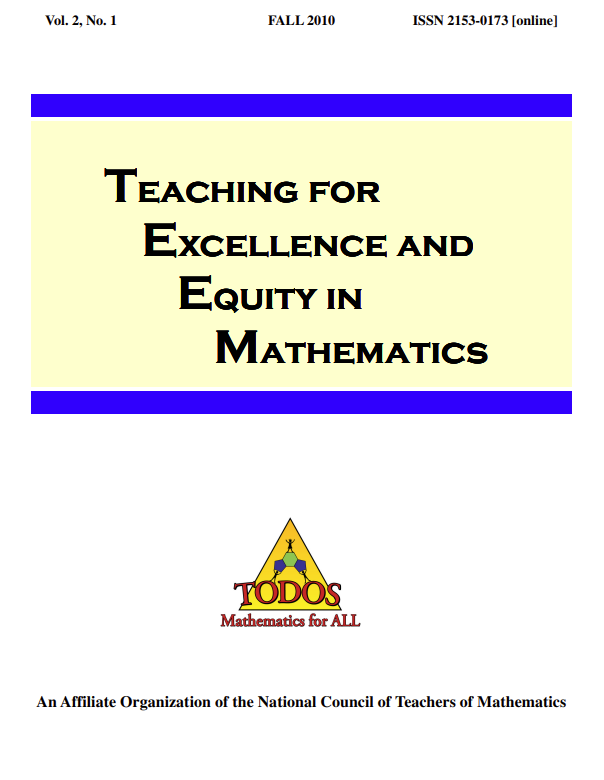 					View Vol. 2 No. 1 (2010): Teaching for Excellence and Equity in Mathematics (TEEM)
				