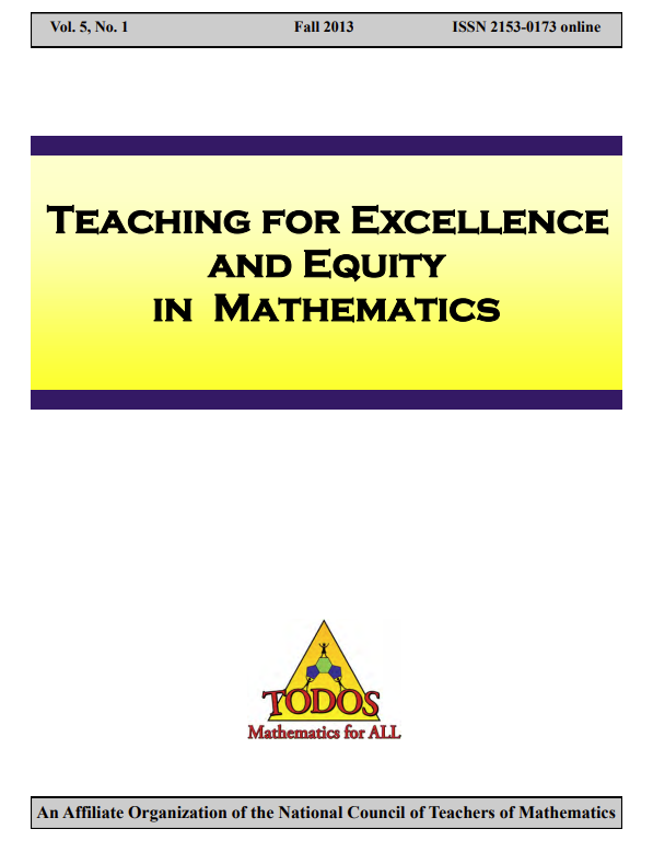 					View Vol. 5 No. 1 (2013): Teaching for Excellence and Equity in Mathematics (TEEM)
				