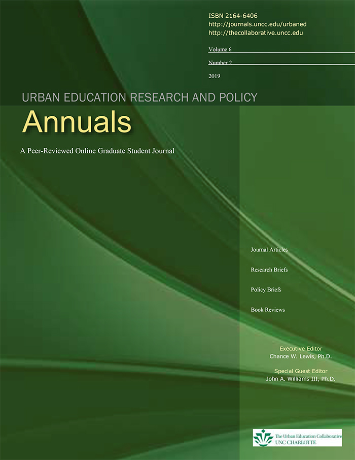 					View Vol. 6 No. 2 (2019): Urban Education Research and Policy Annuals
				