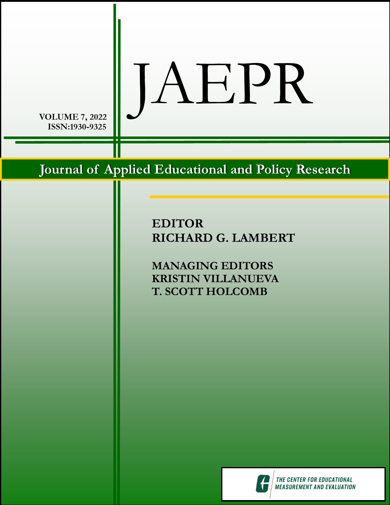 					View Vol. 7 No. 1 (2022): Journal of Applied Educational and Policy Research
				